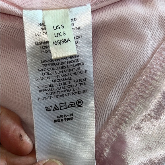 Free People Blush‎ Pink Romantic Button Front Velvet Mini Dress S - Picture 9 of 9